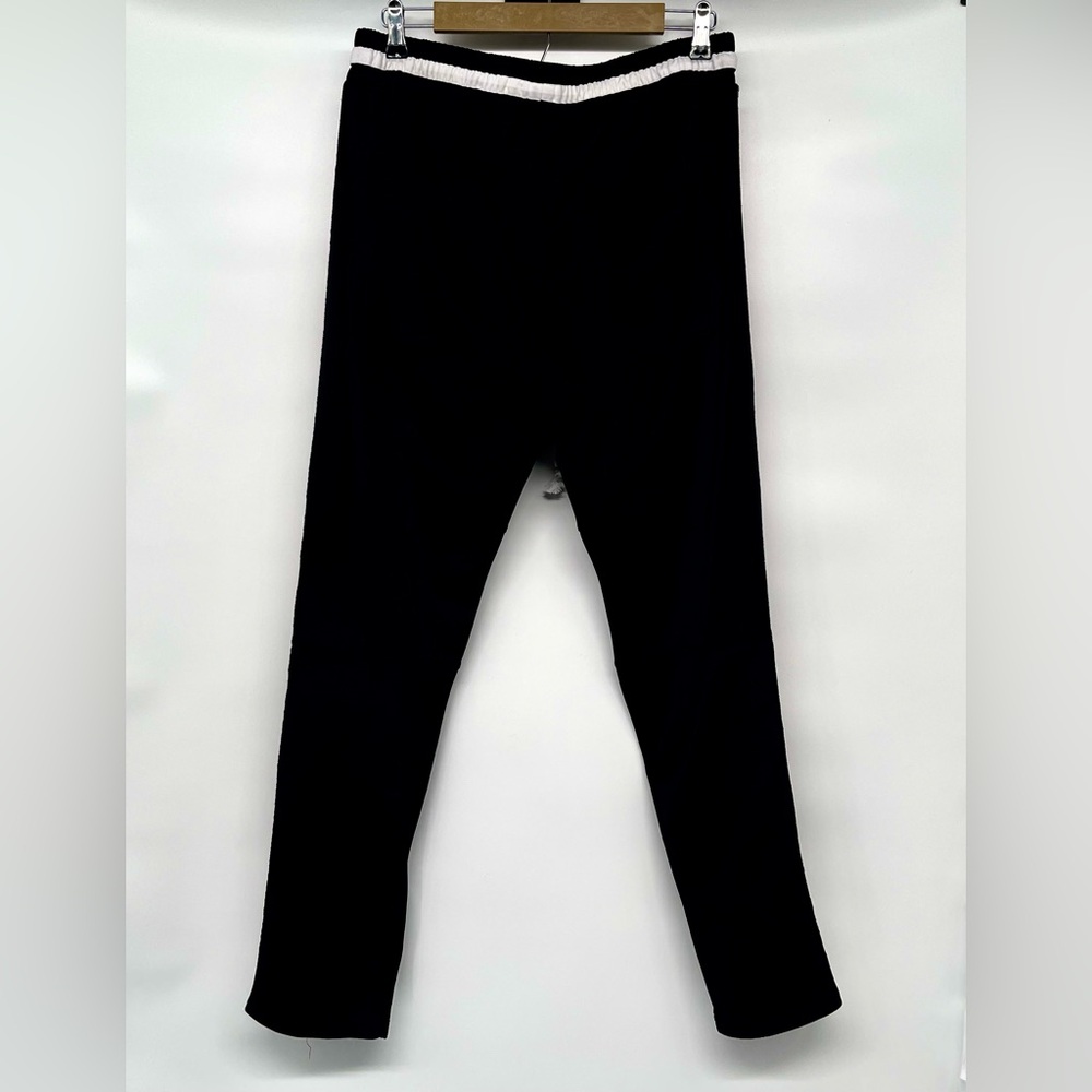 Karter Collection Track Pants Men's XL Black with Red Side Stripes Ankle Zippers - Picture 9 of 12